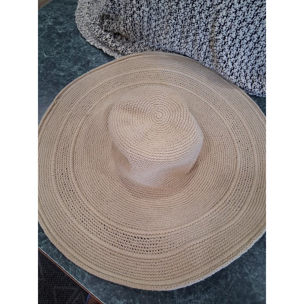 San Diego Hat Co Floppy Sun Hat Wide Brim Neutral Tan 100% Cotton Beach Summer - Picture 8 of 9